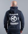 Scramble Brush Logo Zip Hoody - Navy Blue