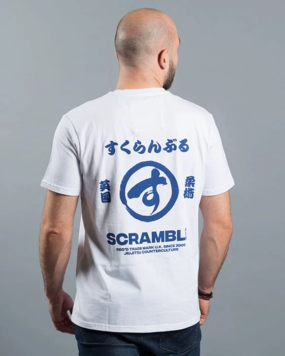 Scramble Brush Logo Tee - White