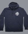 Scramble Brush Logo Zip Hoody - Navy Blue