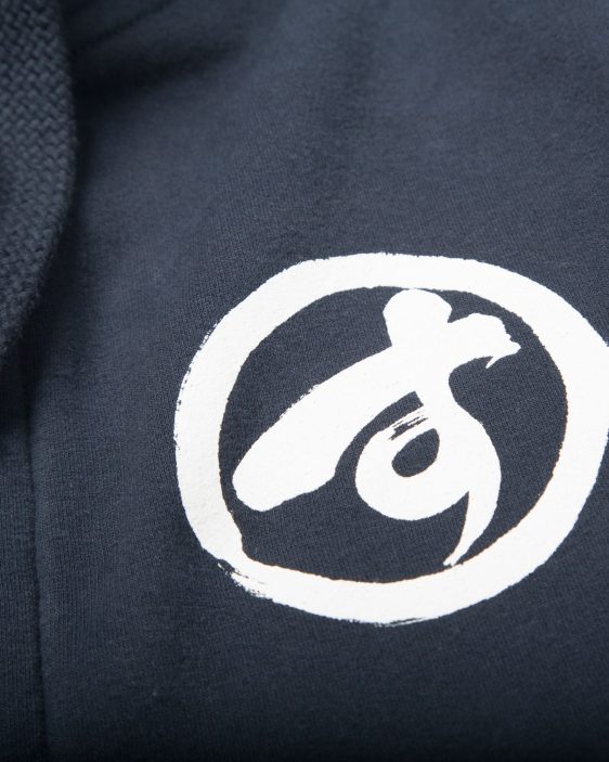 Scramble Brush Logo Zip Hoody - Navy Blue