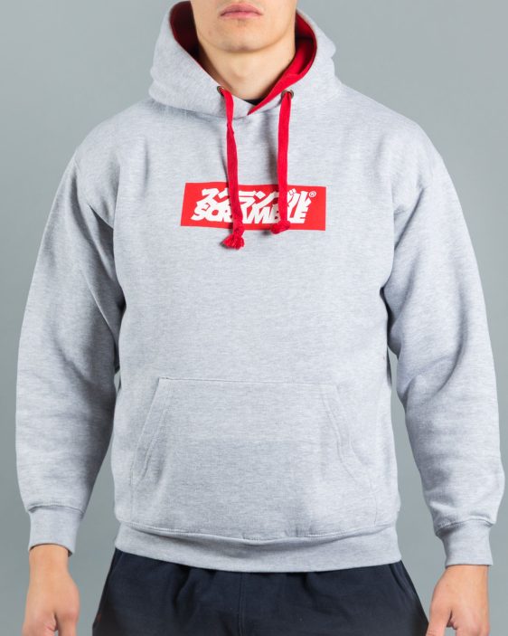 Scramble Box Logo Hoodie - Grey