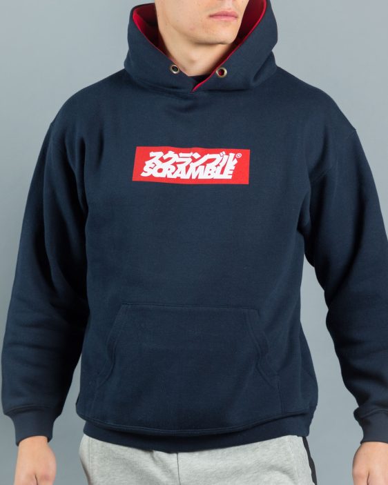 Scramble Box Logo Hoodie - Navy