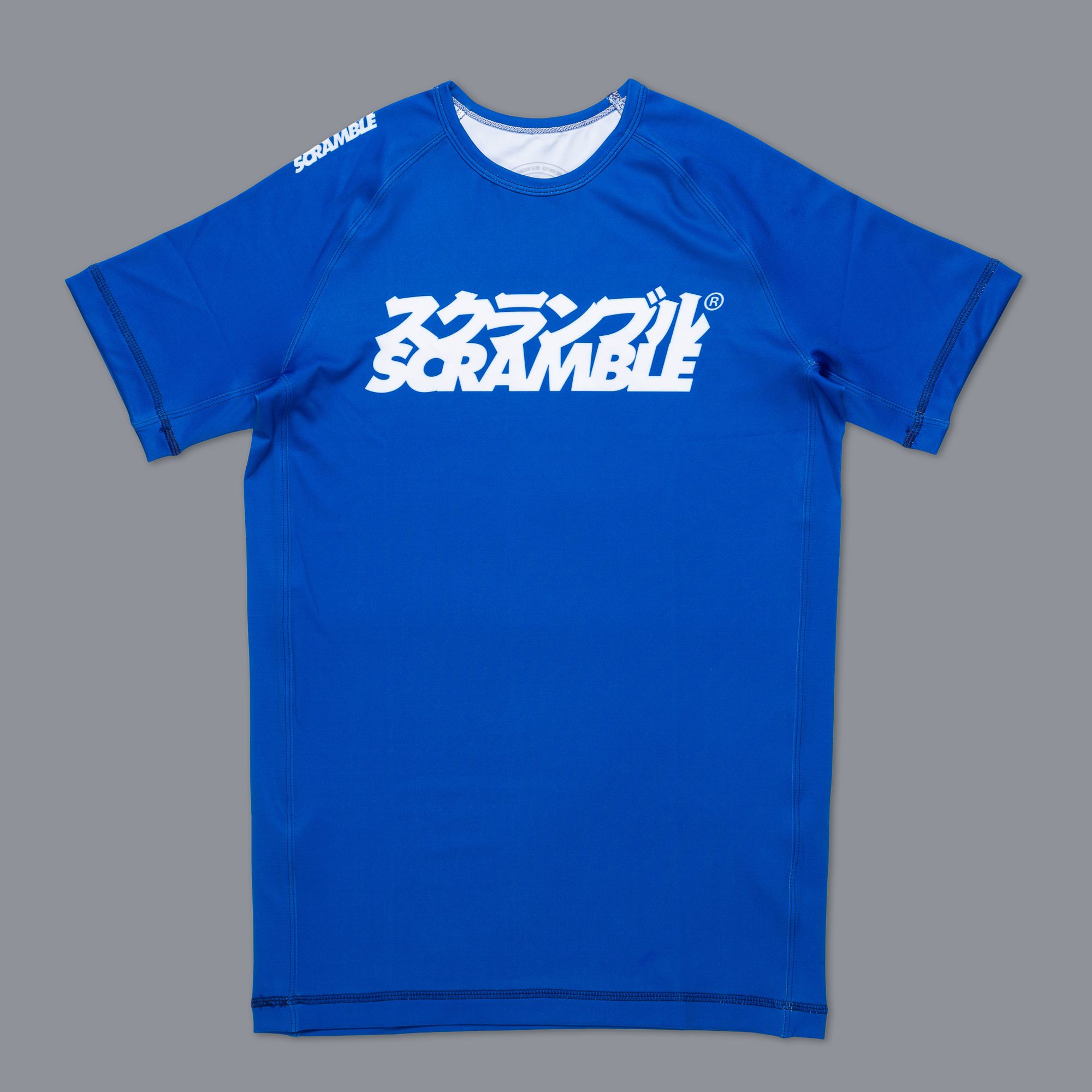 Scramble Shiai Rashguard - Short Sleeved - Blue - BJJ No Gi – Scramble  Brand USA
