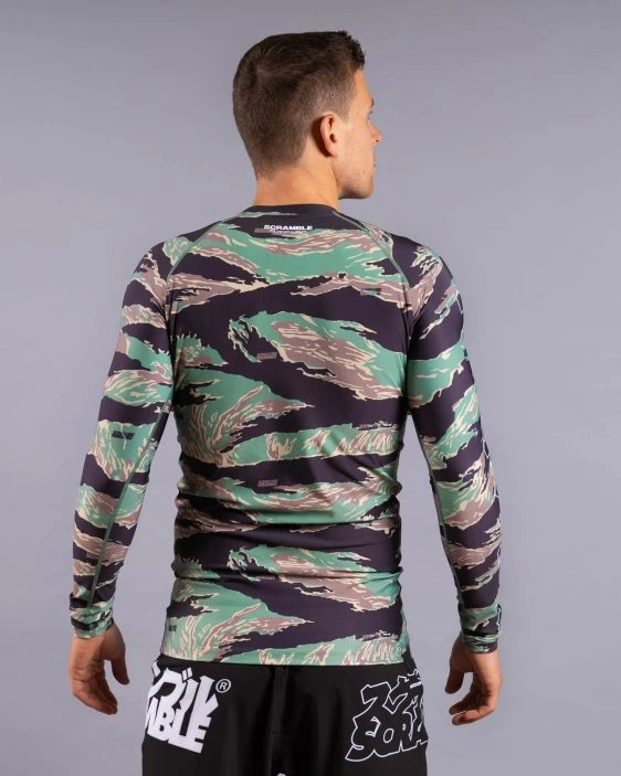 Scramble Base Rashguard - Tiger Camo