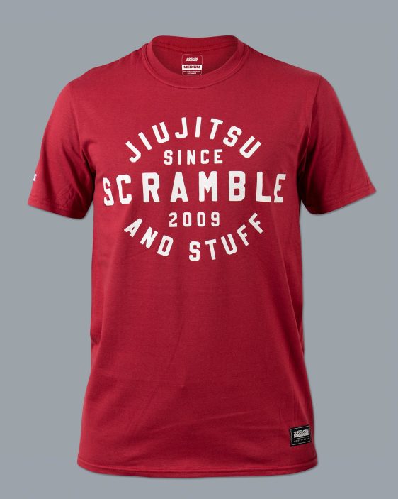 Scramble Jiu Jitsu and Stuff Type Tee - Red