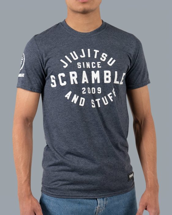 Scramble Jiu Jitsu and Stuff Type Tee - Navy