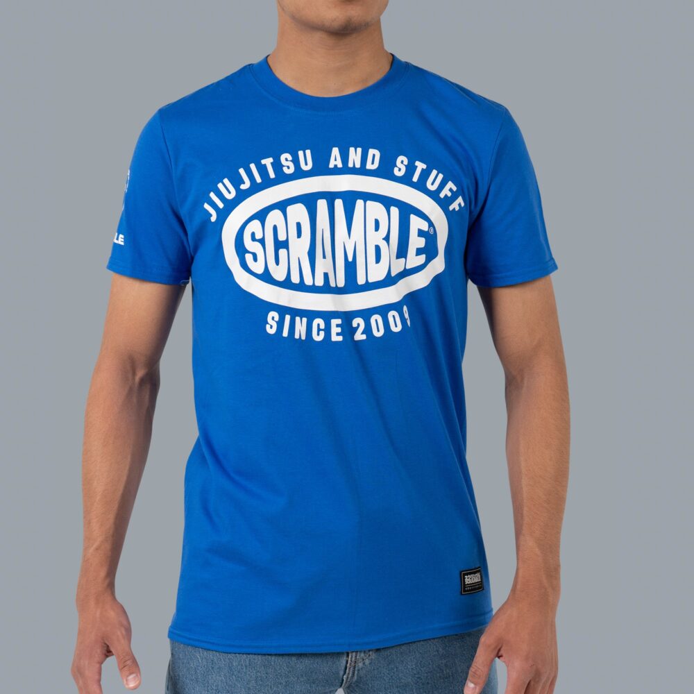 Scramble Jiu Jitsu and Stuff Surf Tee - Blue