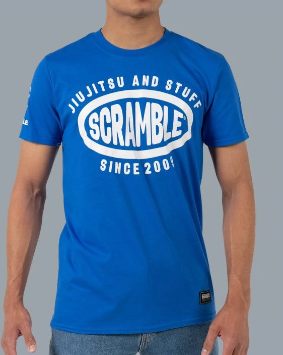 Scramble Jiu Jitsu and Stuff Surf Tee - Blue