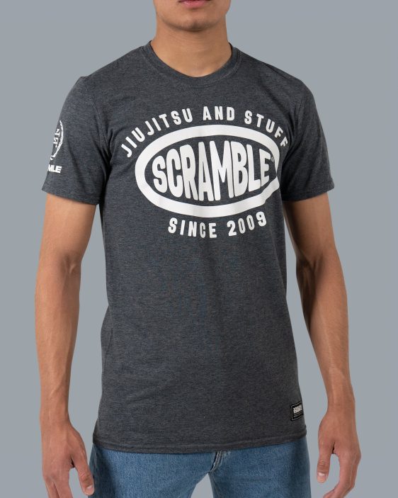 Scramble Jiu Jitsu and Stuff Surf Tee - Grey