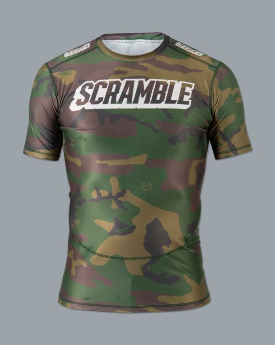 Scramble Tactic Rashguard - Woodland Camo