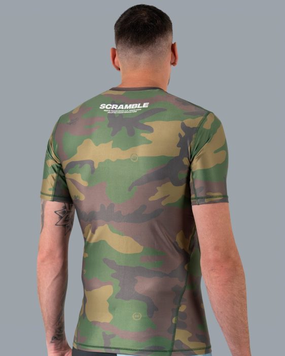 Scramble Tactic Rashguard - Woodland Camo