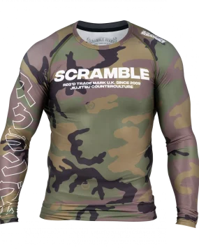 Scramble Base Rashguard - Woodland Camo