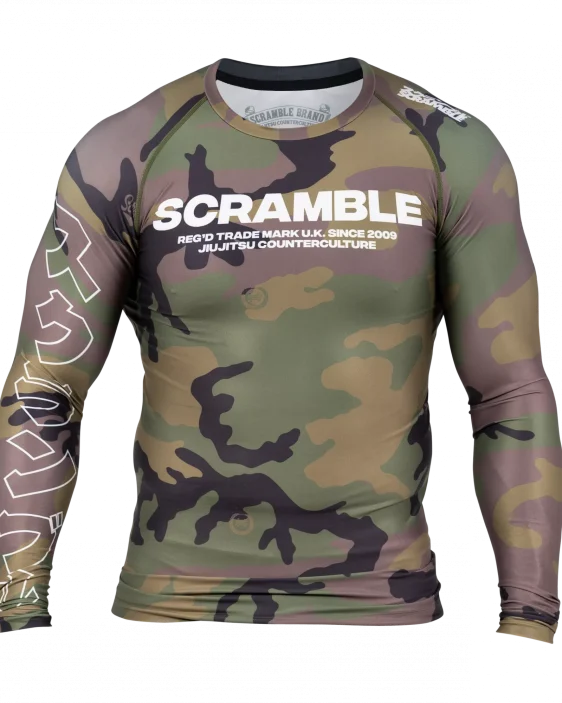 Scramble Base Rashguard - Woodland Camo