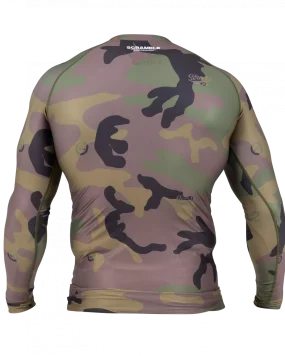 Scramble Base Rashguard - Woodland Camo