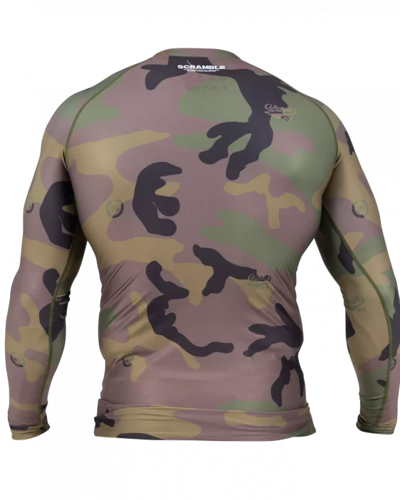 Scramble Base Rashguard - Woodland Camo