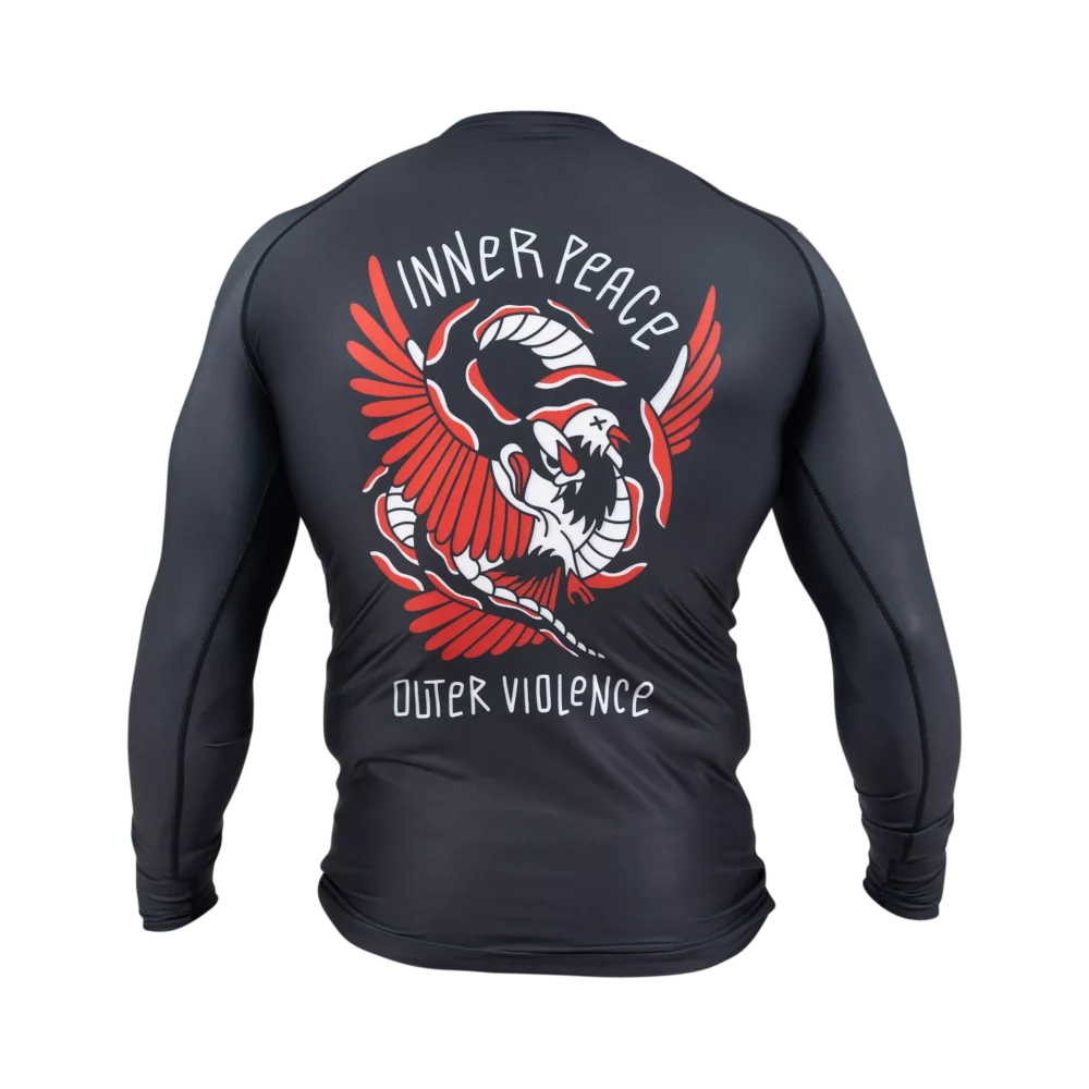 Scramble Peace and Violence Rashguard - Black