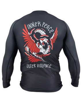 Scramble Peace and Violence Rashguard - Black