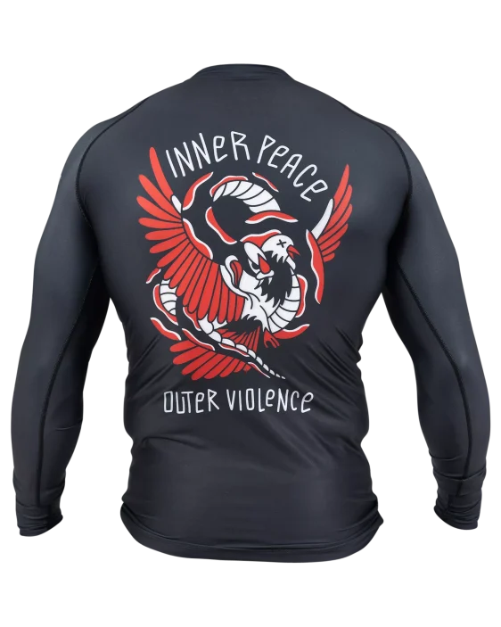 Scramble Peace and Violence Rashguard - Black