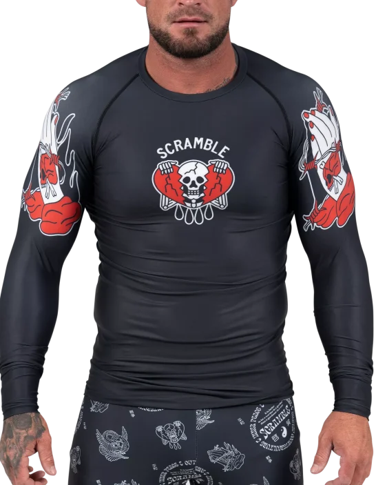 Scramble Peace and Violence Rashguard - Black