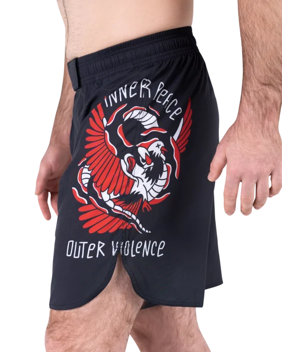 Scramble Peace and Violence Shorts - Black