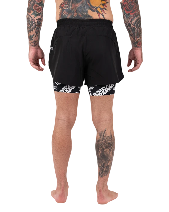 Combination Shorts - Black / Logotypes