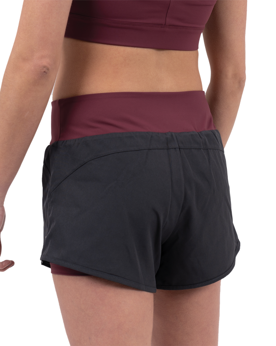 Hearts Combination Shorts - Grey/Burgundy