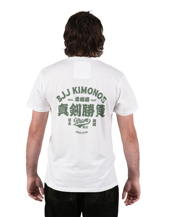 Kimono Label Tee - White