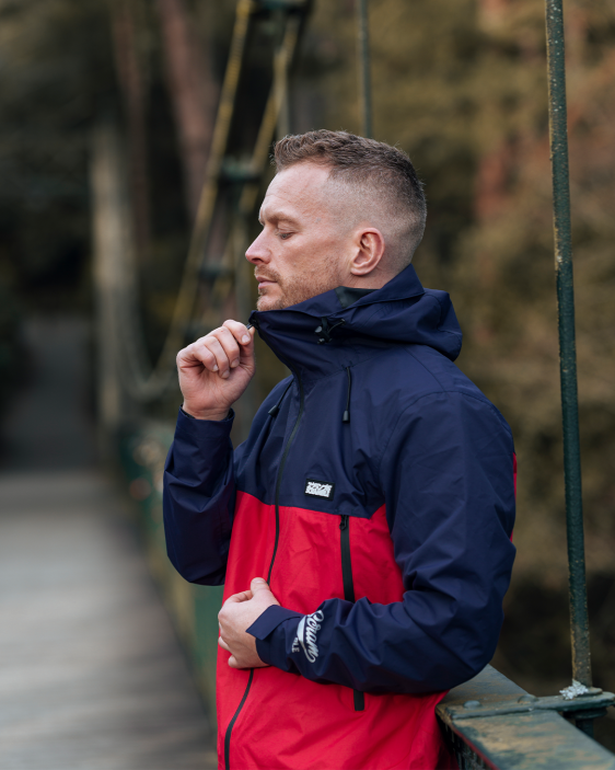 Ame Jacket - Red / Navy