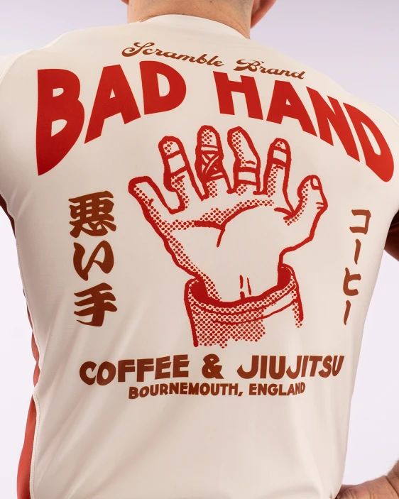 Scramble x Bad Hand Coffee Rashguard - White