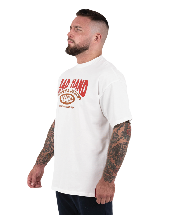 Scramble x Bad Hand Coffee T-Shirt - White