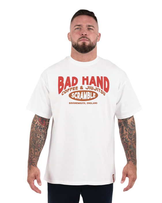 Scramble x Bad Hand Coffee T-Shirt - White